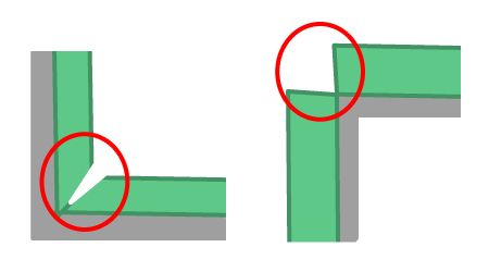 Illustration: Coating defect on corners